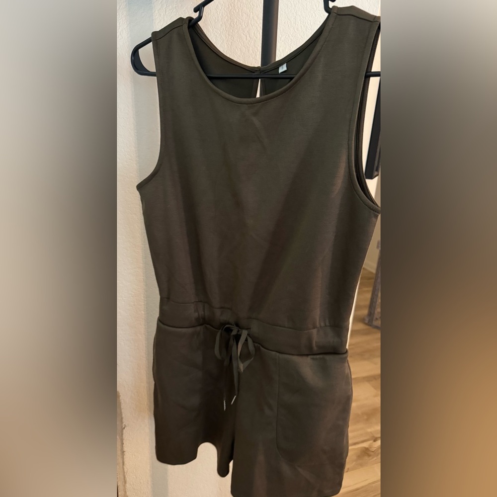 Olive Green sleeveless romper